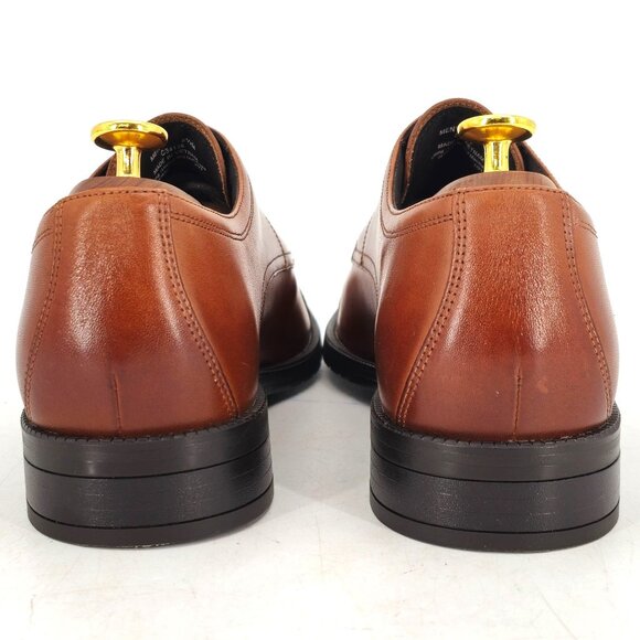 NEW Cole Haan Modern Essentials Brown Leather Dress Shoes Men 8.5 Captoe Oxfords - Picture 7 of 13